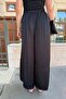 Satin Pants with Elastic Waist - 4