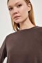 Women's Crew Neck Modal Short Sleeve Coffee T-Shirt - 2