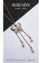 Green White Enamel Pearl Butterfly Steel Necklace