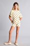 Polka Dot Short Combed Cotton Tights for Girls I6400A826Hs