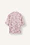 100% Cotton Boxy Fit Apaş Collar Printed Short Sleeve Lilac Shirt I3922Ax26Hs - 5
