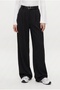 Women's Rena Black Stretch Palazzo Pants with Belt - 5
