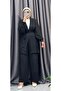 Seersucker Textured Belted Cardigan and Pants Double Set - 2