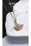 White Zircon Stone Swan Steel Necklace - 3