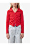 Cotton Long Sleeve Polo Neck T-Shirt with Drawstring Detail and Zipper - 2
