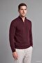 Standard Fit Regular Cut Mock Neck Half-Zip Basic Plain Knit Sweater A5184AX24AU