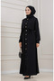Guipure Detailed Dress-Black - 2