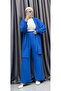 Seersucker Textured Belted Cardigan and Pants Double Set - 4
