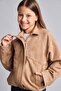 Ultra Soft Suede Zipper Pocket Short Coat Girls H7803A826Wn