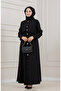 Guipure Detailed Dress-Black