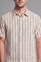 Regular Fit Polo Collar Combed Cotton Short Sleeve Striped Shirt H4586Ax26Au - 6