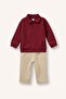 Polo Collar Long Sleeve Top Wide Leg Bottom 2-Piece Set Baby Boy I0275A526Au - 5