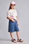 100% Cotton Crew Neck Printed Short Sleeve Ecru T-Shirt for Girls H7248A826Hs - 2