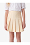 Cotton Gabardine Fabric Basic Pleated Skirt - 4
