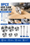Multipurpose Cutting 9pcs Rotary Tool Cutting Wheel Set HSS Saw Disc Blades 1/8' & 1/4' Shank Wood P - 8
