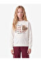 Long Sleeve Crew Neck Heart Printed Sweatshirt - 2