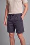 Ultra Soft Relax Fit Elastic Tie Waist Bermuda Navy Blue Shorts H5758Ax26Au - 4