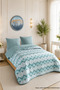 Double Pique Quilted Pique and Bedspread Set – 200X230 cm Patterned (Without Sheets) - 2