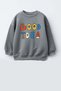 Unisex Kids' 3 Thread Fabric Slogan Printed Cotton Sweatshirt