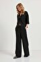 Armalife 2480 elastic waist pocketed women's cotton mixed pants - 2