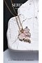 Sycamore Leaf Butterfly Steel Necklace - 3