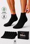 Men's Black Bamboo Booties Boxed Socks 6 Pairs Seamless Breathable Anti-Sweat