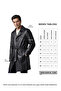 Brown Alen Buttoned Lined Slit Genuine Leather Coat - 6