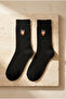 Men's Christmas Socks with Santa Claus Figure Black - 3