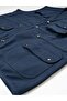 Thick Gabardine Vest with Multiple Pockets - 3