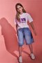 100% Cotton Kpop - Demon Hunters Oversized Crew Neck Short Sleeve T-Shirt for Girls H7335A826Sm - 2