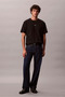 Men's Brand Logo Organic Cotton T-Shirt, Suitable for Daily Use, Black - 3
