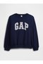 Kadın Lacivert Logo Sweatshirt - 2