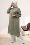 68066 Plus Size Side Slit Buttoned Jacquard Strawberry Tunic - Nefti - 4