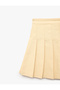 Cotton Gabardine Fabric Basic Pleated Skirt - 7