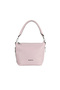 Pink Leather Women's Shoulder Bag - 2