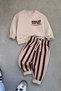 Great Boy's 2-Piece Pajama Set with Cartoon Pattern - Burgundy - 3
