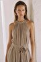 Belted Dress - Camel - 2