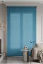 Turquoise Solid Color Background Curtain, Pleat-Free Flat Planting, Extra-Fore Drawstring, Single Wing - 2