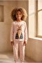 Girl's Rabbit Patterned Boxed Pajama Set - 4