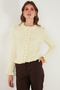 Premium Pile Detailed Regular Fit Round Neck Knitwear Cardigan Cardigan 680Hi00038 - 5