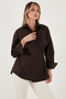 Regular Fit Classic Collar Tie-Up Long Sleeve Shirt Shirt 6834987 - 4