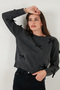 Premium Regular Fit Crew Neck Bow Detailed Knitwear Sweater Sweater 680Kz00155 - 4