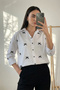 Cotton Blended Regular Fit Ribbon Detailed Shirt Shirt 6773097 - 2