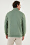 Cotton Regular Fit Half Zipper Stand Collar Sweat Men's Sweat 59052592 - 6