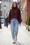 Premium Oversize Fit Turtleneck Soft Textured Knitwear Sweater Sweater 680Kz00469
