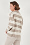 Regular Fit Striped V-Neck Buttoned Soft Acrylic Cardigan Cardigan 4615188 - 7