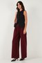 Wide Leg High Waist Wide Leg Pants with Pile Detail Pants 6522016 - 3