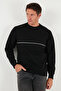 Cotton Stripe Detailed Relaxed Fit Crew Neck Sweat Men's Sweat 5901227 - 6