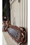 Handmade Acrylic Sequined Straw Clutch Bag (Brown) - 7