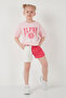 Cotton Printed Crew Neck Shorts Top and Bottom Set Girl's SET6212006 - 7